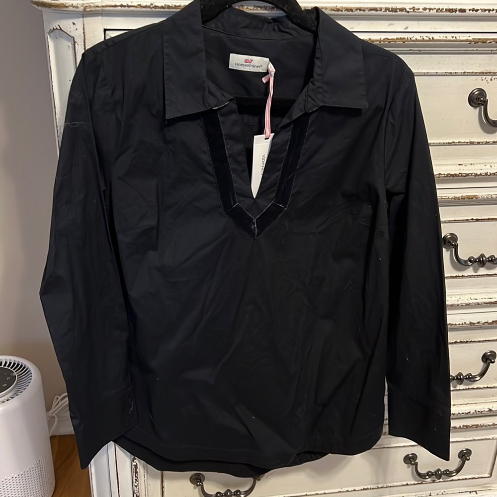 Vineyard Vines velvet trim tunic NWT